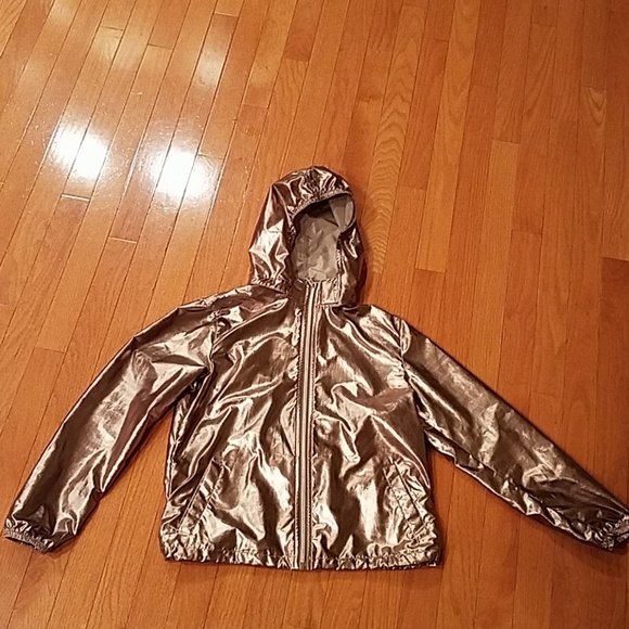 rose gold rain jacket